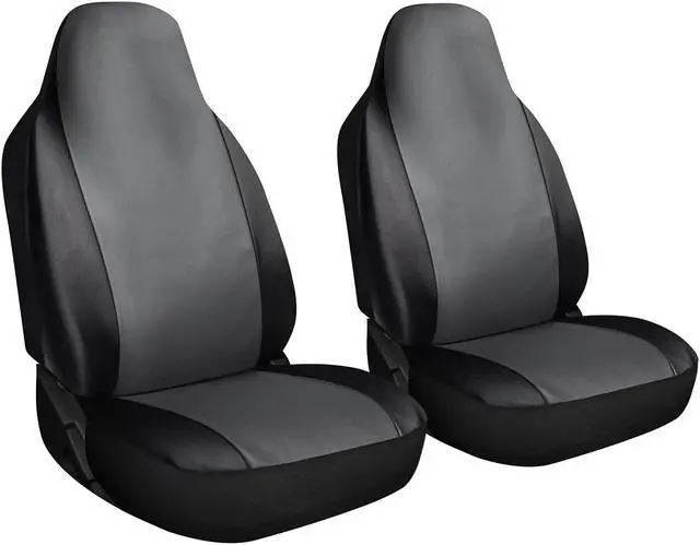 Alt view image 2 of 4 - Seat Cover Complete Set for Car Truck SUV Van - PU Leather - 10 Piece