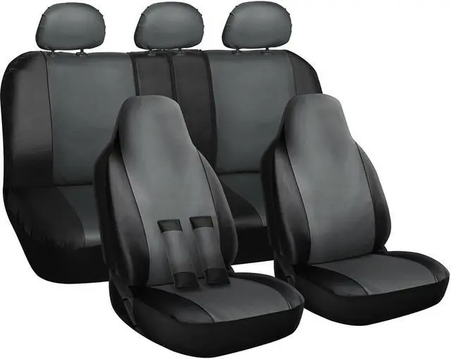 Main image of Seat Cover Complete Set for Car Truck SUV Van - PU Leather - 10 Piece
