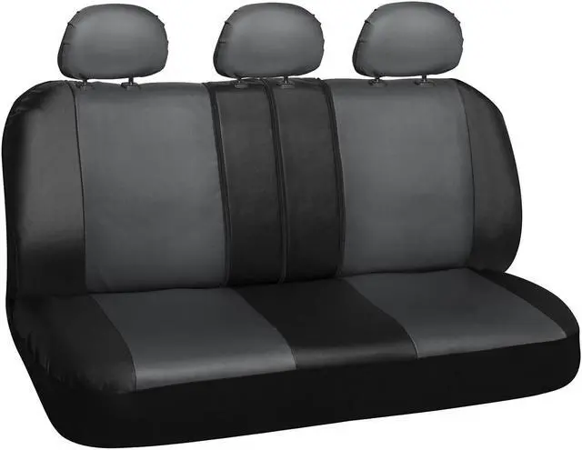 Alt view image 3 of 4 - Seat Cover Complete Set for Car Truck SUV Van - PU Leather - 10 Piece