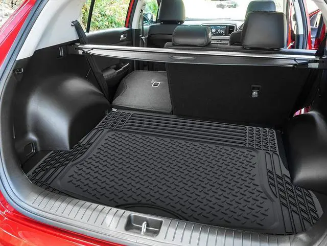 Alt view image 3 of 5 - All Weather Rubber CargoTrunk Liner Floor Mat - Cover for Rear - Black