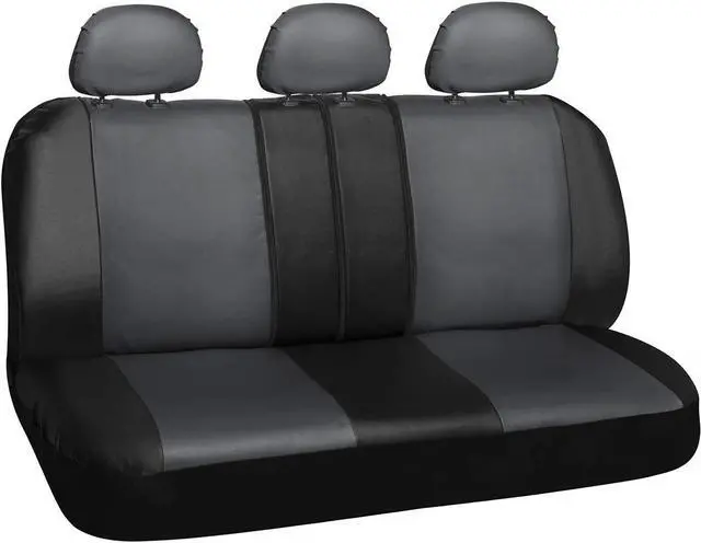 Alt view image 3 of 4 - Seat Cover Complete Full Set for Cars Trucks SUVs Vans - PU Leather - 10 Piece