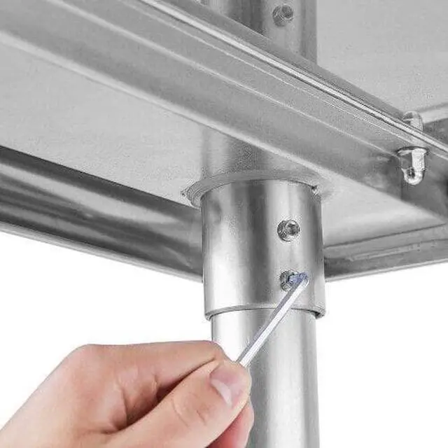 Alt view image 4 of 6 - Stainless Steel 48"x24" Kitchen Restaurant Work Prep Table Backsplash Heavy Duty