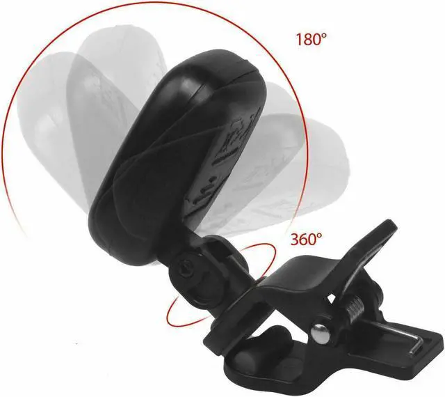 Alt view image 5 of 6 - Clip-On LCD Chromc Acoustic Digital Tuner for Guitar, Bass, Violin, Ukulele