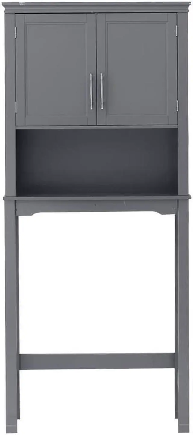 Alt view image 2 of 6 - Over The Toilet Cabinet MDF Bathroom Storage Organizer with Adjustable Shelf