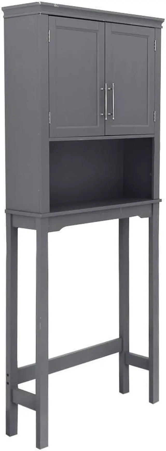 Alt view image 3 of 6 - Over The Toilet Cabinet MDF Bathroom Storage Organizer with Adjustable Shelf