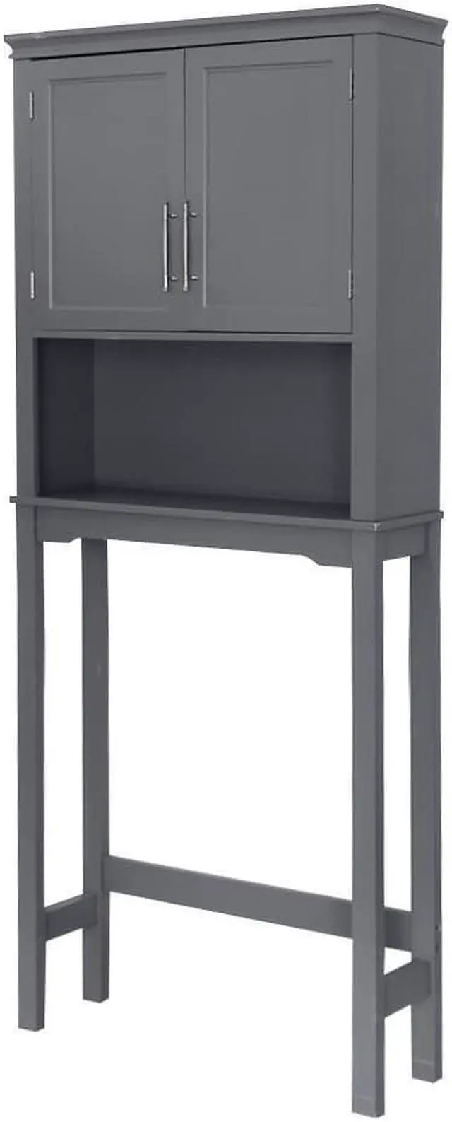 Alt view image 6 of 6 - Over The Toilet Cabinet MDF Bathroom Storage Organizer with Adjustable Shelf
