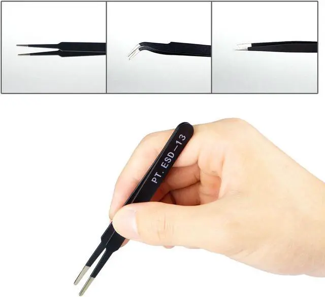 Alt view image 6 of 6 - Electric Auto Soldering Iron  Kit  60W Hand-Held Tweezers Wire Welding Tool