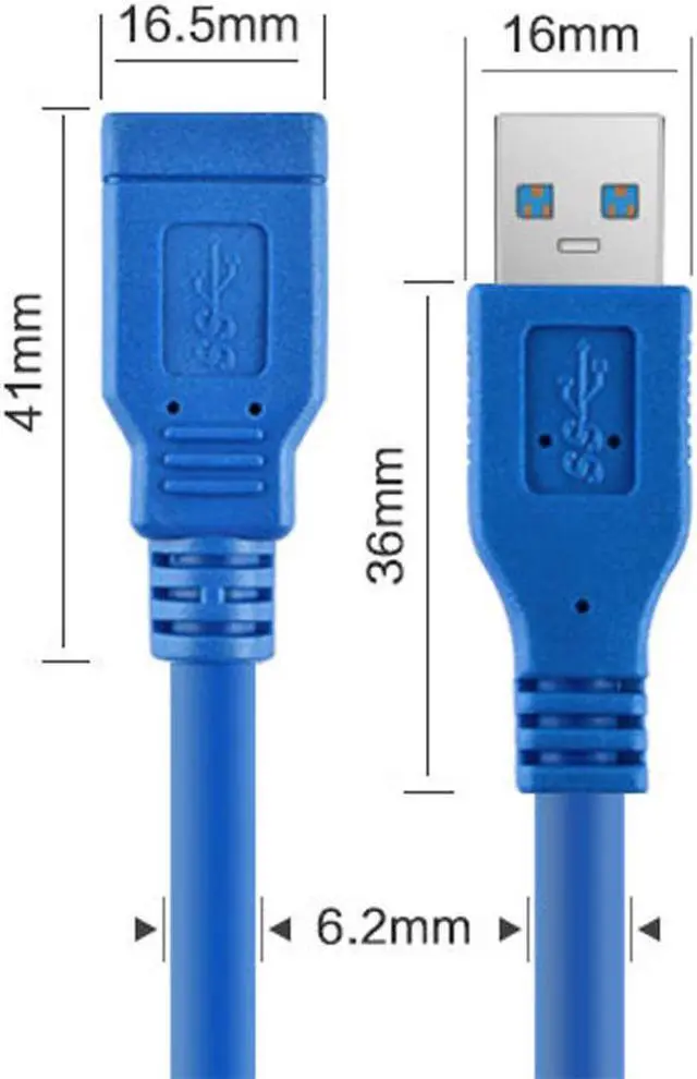 Alt view image 2 of 3 - 1ft USB 3.0 Extension Cable Type A Male to Female Extender Data Cord 30cm