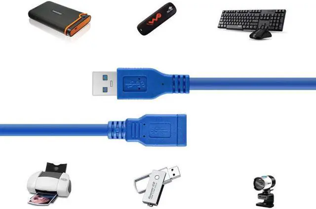 Alt view image 3 of 3 - 1ft USB 3.0 Extension Cable Type A Male to Female Extender Data Cord 30cm