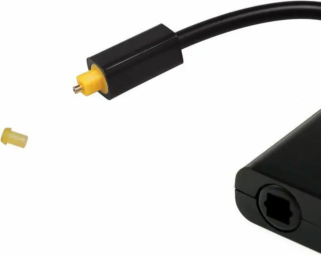 Alt view image 2 of 4 - Dual Port Digital Toslink Optical Fiber Audio Splitter Cable Adapter 1 In 2 Out