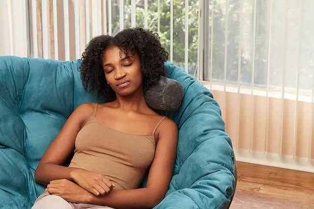 Alt view image 2 of 4 - Neck Roll Pillow, Buckwheat Filling, Soothing Lavender Neck