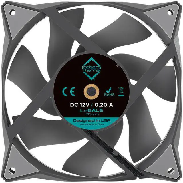 Alt view image 4 of 6 - Iceberg Thermal IceGALE 120mm PWM Case Fan 3-Pack (Gray)