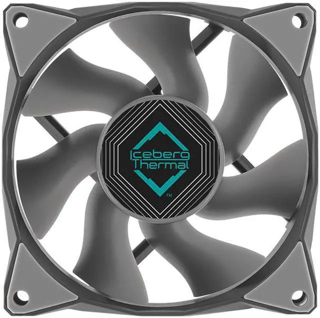 Alt view image 2 of 6 - Iceberg Thermal IceGALE Xtra 80mm PWM High Performance Case Fan 3-Pack (Gray)