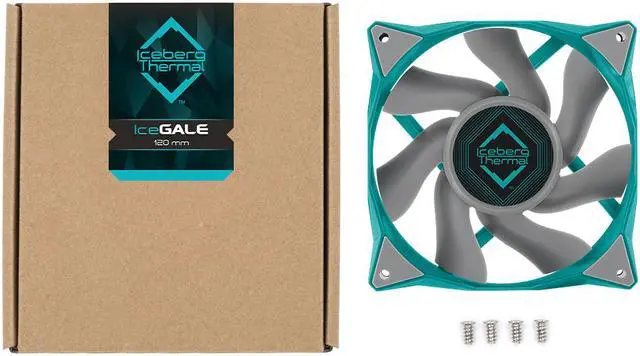 Alt view image 4 of 6 - Iceberg Thermal IceGALE 120mm PWM Premium Case Fan (Teal)