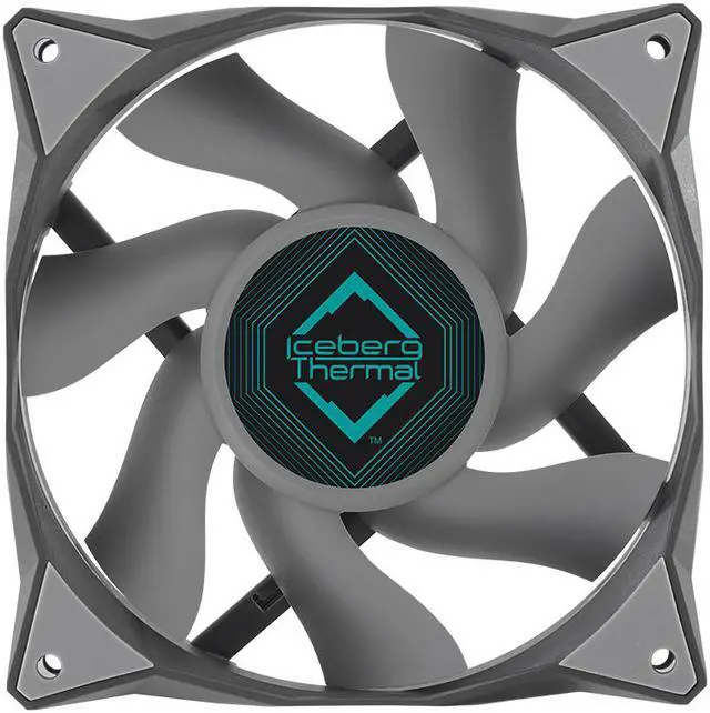 Alt view image 3 of 6 - Iceberg Thermal IceGALE 120mm PWM Case Fan 3-Pack (Gray)