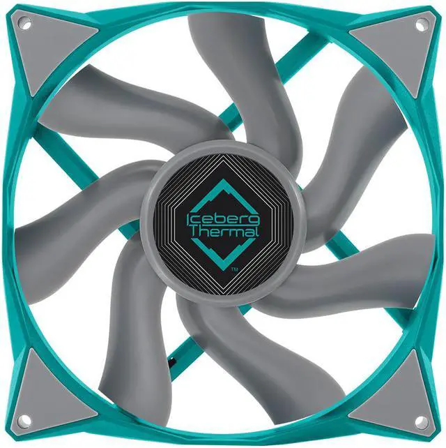 Alt view image 2 of 6 - Iceberg Thermal IceGALE Xtra 140mm PWM High Performance Case Fan (Teal)