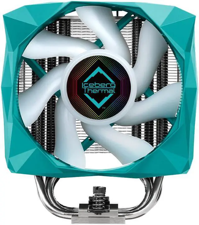 Alt view image 3 of 7 - Iceberg Thermal IceSLEET X5 Intel & AMD High Performance CPU Cooler 5 Heat Pipe Nickel Plating Addressable RGB ARGB 120mm PWM Fan LGA 1700 AM5 Compatible