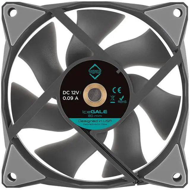 Alt view image 3 of 6 - Iceberg Thermal IceGALE 80mm PWM Case Fan 3-Pack (Gray)