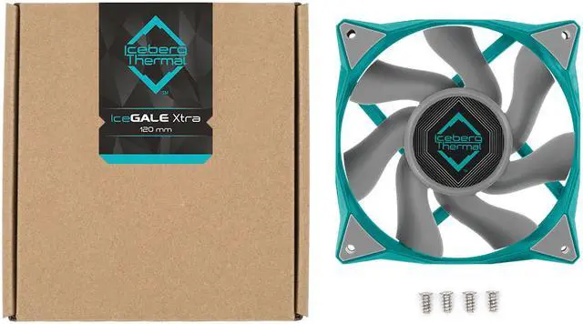Alt view image 4 of 6 - Iceberg Thermal IceGALE Xtra 120mm PWM High Performance Case Fan (Teal)