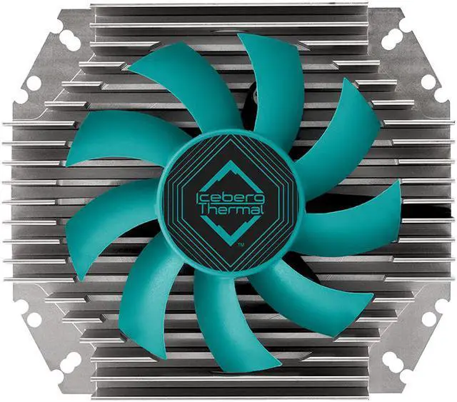 Alt view image 2 of 7 - Iceberg Thermal IceFLOE T65 ITX Low Profile 3 Heat Pipe Extrusion Aluminum Heatsink HTPC CPU Cooler with 80mm Fan
