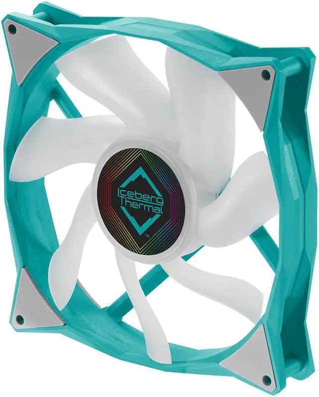Alt view image 2 of 6 - Iceberg Thermal IceGALE ARGB 140mm PWM Case Fan (Teal)