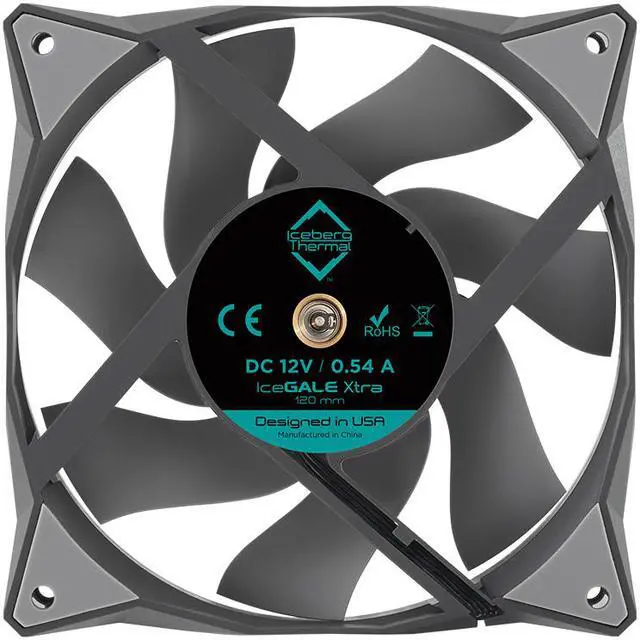 Alt view image 4 of 8 - Iceberg Thermal IceGALE Xtra 120mm PWM High Performance Case Fan 3-Pack (Gray)