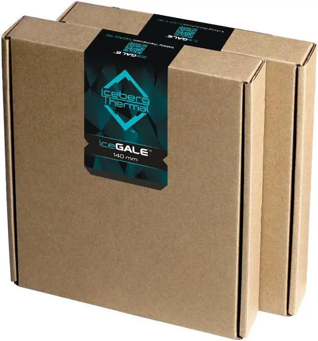 Alt view image 5 of 6 - Iceberg Thermal IceGALE Xtra 140mm PWM High Performance Case Fan 2-Pack (Black)