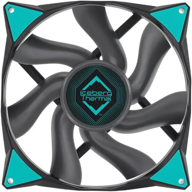 Alt view image 3 of 6 - Iceberg Thermal IceGALE Xtra 140mm PWM High Performance Case Fan 2-Pack (Black)