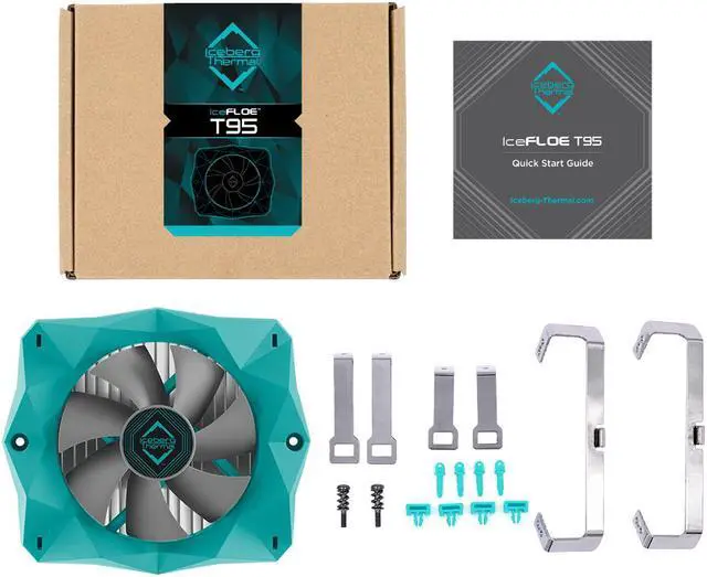 Alt view image 7 of 7 - Iceberg Thermal IceFLOE T95 Extrusion Aluminum Heatsink CPU Cooler With 92mm PWM Fan