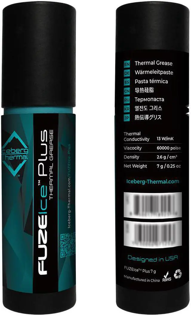 Alt view image 5 of 5 - Iceberg Thermal FUZEIce Plus Thermal Paste Heatsink Compound CPU GPU High Performance Grease (7g)