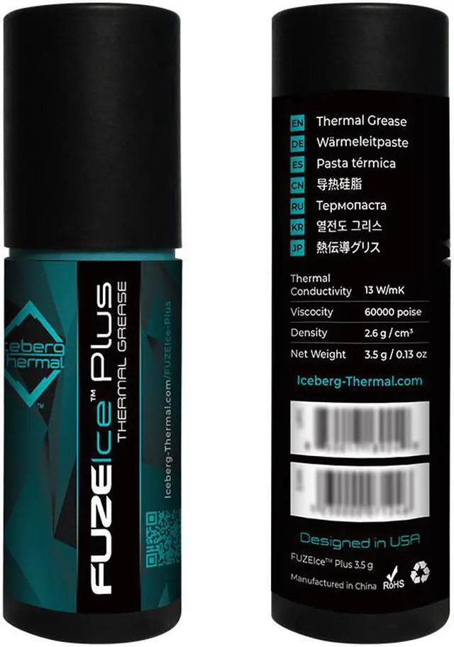 Alt view image 5 of 5 - Iceberg Thermal FUZEIce Plus Thermal Paste Heatsink Compound CPU GPU High Performance Grease (3.5g)