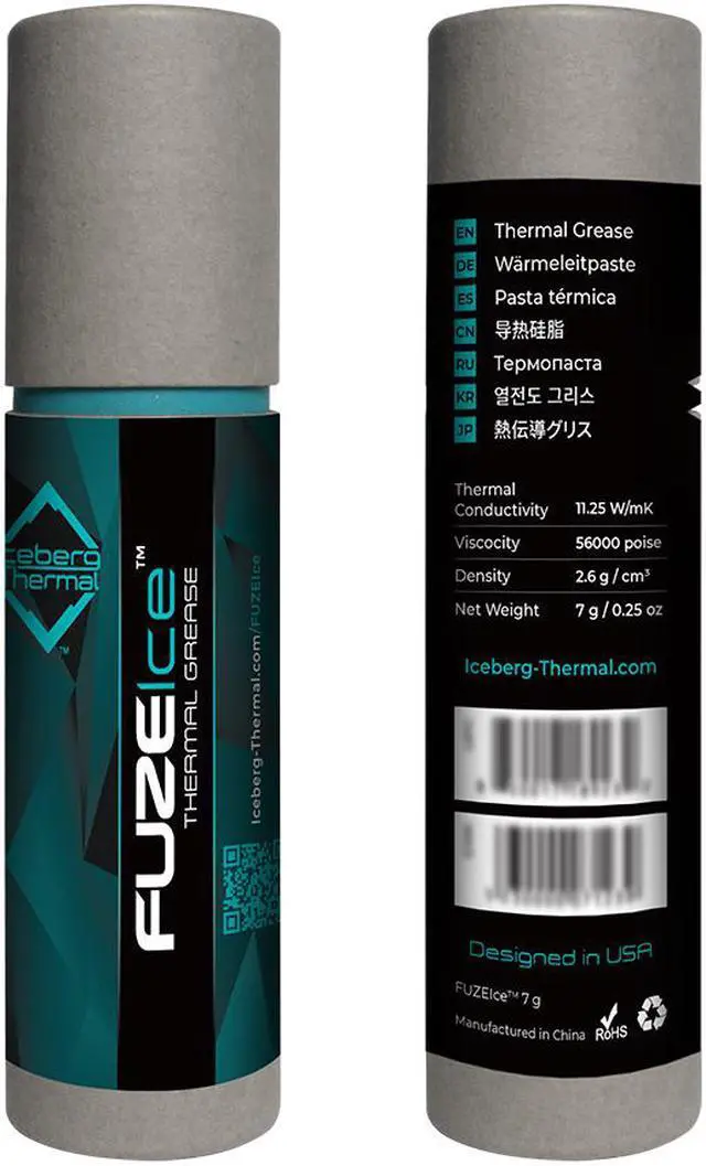 Alt view image 5 of 5 - Iceberg Thermal FUZEIce Thermal Paste Heatsink Compound CPU GPU Grease (7g)