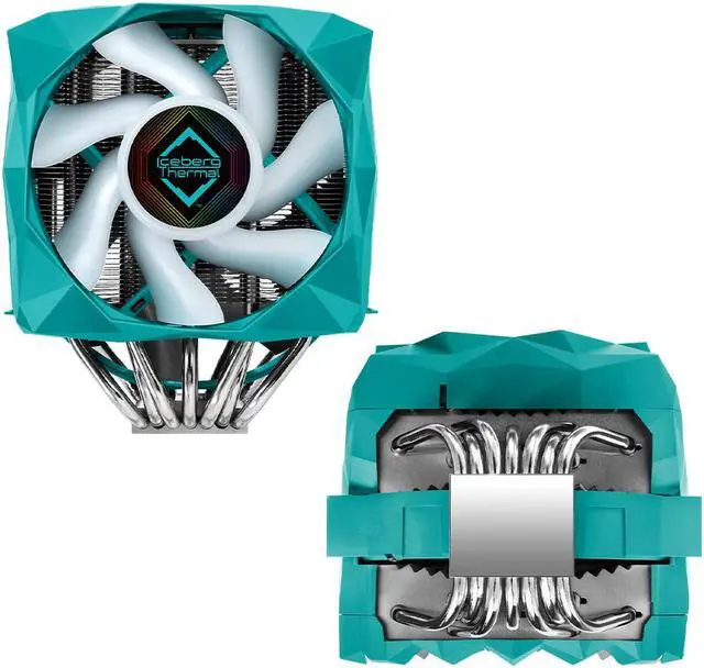 Alt view image 3 of 7 - Iceberg Thermal IceSLEET X7 Dual Intel & AMD Cooler 7 Heat Pipe Nickel Plating ARGB Dual Tower
