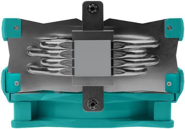 Alt view image 6 of 7 - Iceberg Thermal IceSLEET G4 OC CPU Air Cooler 4 Nickel-Plated Heatpipes with ARGB 120mm PWM Fan for Intel and AMD (Teal) LGA 1700 AM5 Compatible