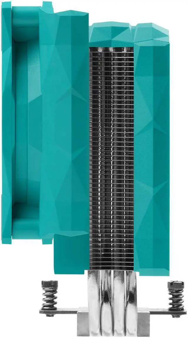 Alt view image 4 of 7 - Iceberg Thermal IceSLEET G4 OC CPU Air Cooler 4 Nickel-Plated Heatpipes with ARGB 120mm PWM Fan for Intel and AMD (Teal) LGA 1700 AM5 Compatible
