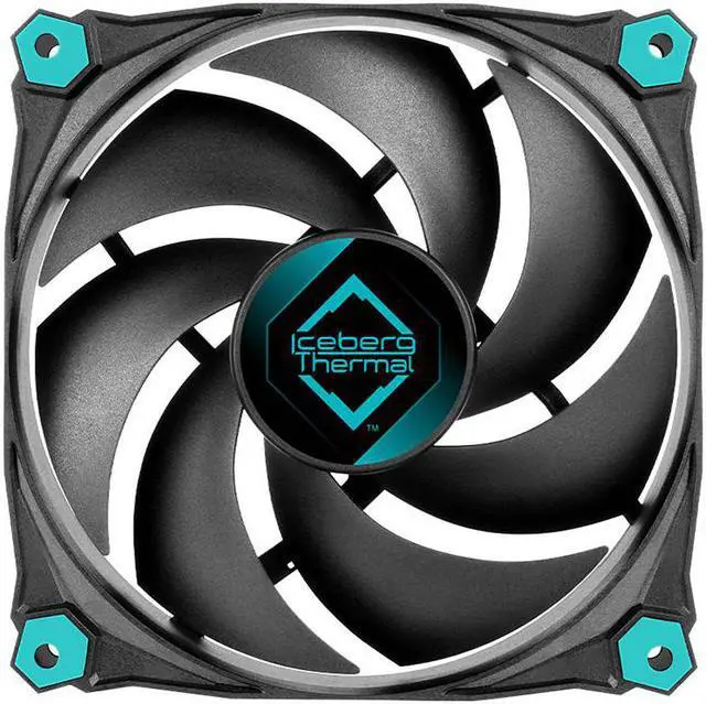 Alt view image 2 of 6 - Iceberg Thermal IceGALE Silent 120mm (Black) 3-PACK Quiet Optimized Airflow 3-Pin Case Fans