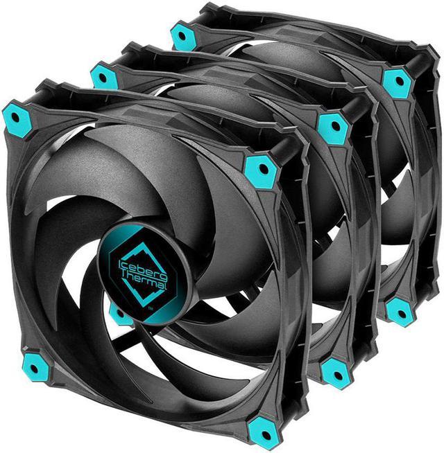 Iceberg Thermal Silent 120mm (Black) 3-PACK Quiet Optimized Airflow 3-Pin Case Fans Case - Newegg.com