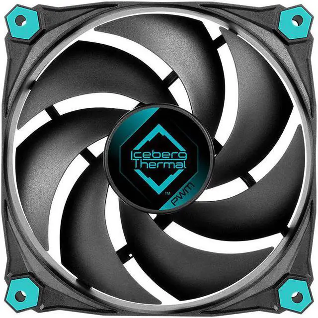 Alt view image 2 of 6 - Iceberg Thermal IceGALE Silent PWM 120mm (Black) 3-PACK Quiet Optimized Airflow 4-Pin Case Fans
