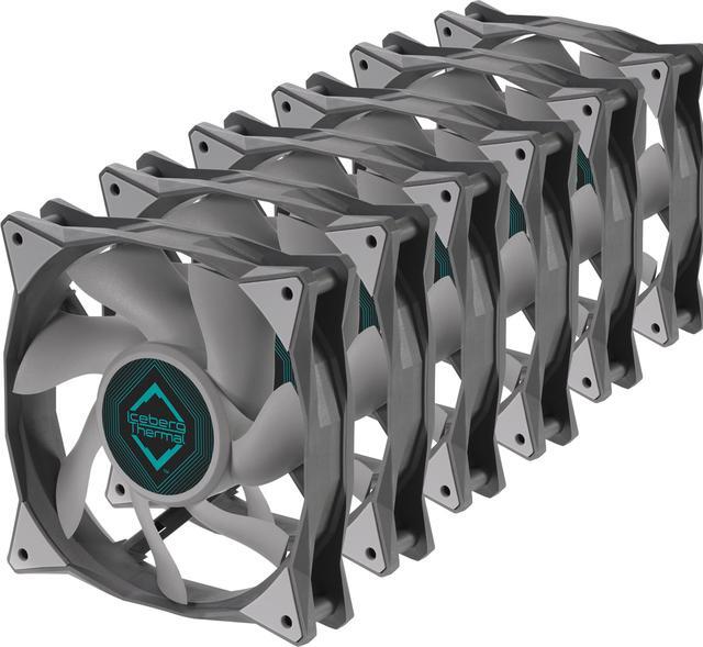 Main image of Iceberg Thermal IceGALE 120mm PWM Case Fan 6-Pack (Gray)
