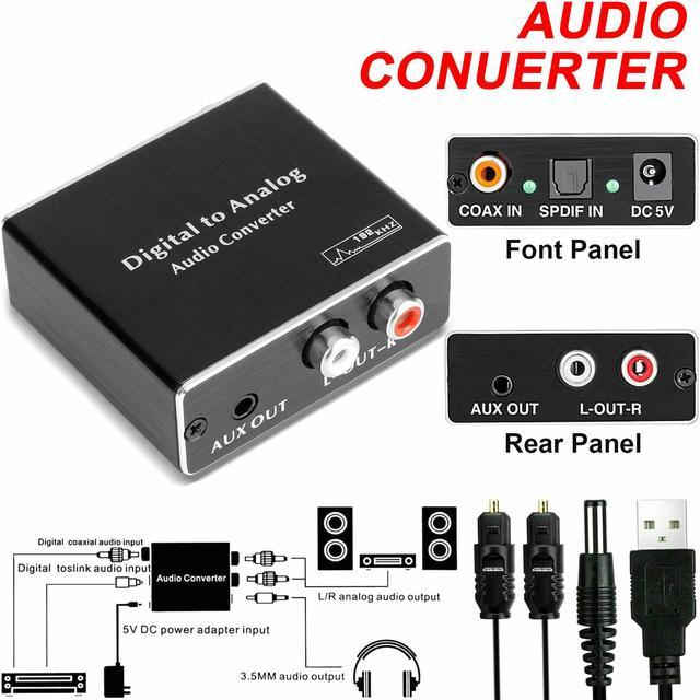 LogiLink CA0101 neu Toslink / Cinch-RCA / Jack audio Adaptateur noir