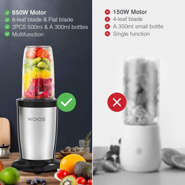 KOIOS 850W Personal Blender for Shakes and Smoothies, 11 Pieces Bullet  Single Smoothie Blender for Kitchen