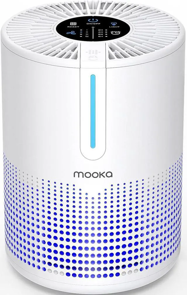 Main image of Air Purifiers for Bedroom Home, MOOKA HEPA H13 Filter Protable Air Purifier with USB Cable for Smokers Pollen Pets Dust Odors in Office Car 300 Sq.Ft, Travel Desktop Air Cleaner with Fragrance Sponge
