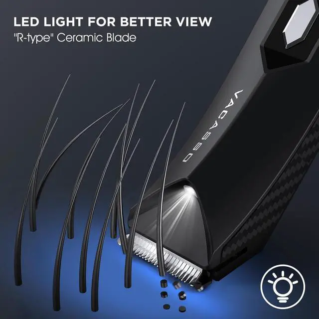 Alt view image 2 of 7 - VACASSO Electric Body Hair Trimmer for Men Ball/Pubic/Groin,Body Shavers for Men w/Light&LED Display,Waterproof Wet/Dry Clippers,Male Hygiene Grooming Razor w/USB Recharge Dock,Ceramic Blade Head