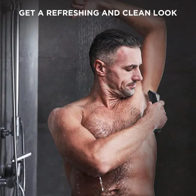 Alt view image 7 of 7 - VACASSO Electric Body Hair Trimmer for Men Ball/Pubic/Groin,Body Shavers for Men w/Light&LED Display,Waterproof Wet/Dry Clippers,Male Hygiene Grooming Razor w/USB Recharge Dock,Ceramic Blade Head