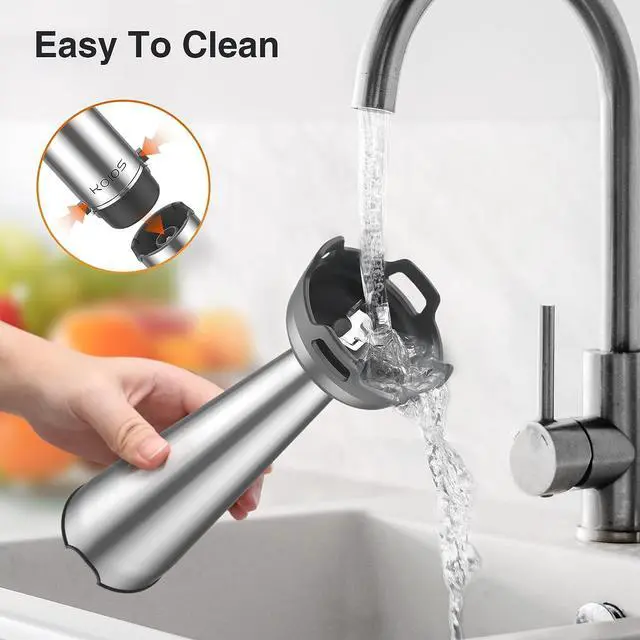 Alt view image 6 of 7 - KOIOS 1100W Immersion Hand Blender, Stainless Steel Stick Blender with 12-Speed & Turbo Mode, 5-in-1 Handheld Blender with 600ml Mixing Beaker with Lid, 500ml Chopper, Whisk, Milk Frother, BPA-Free