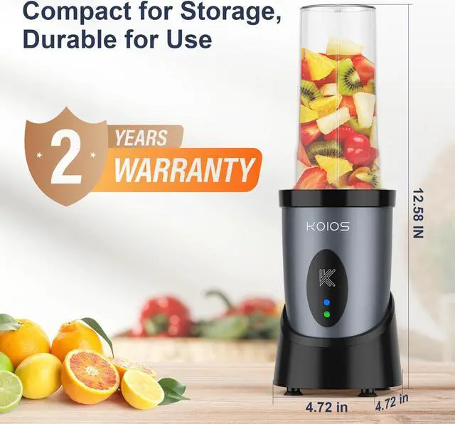 Alt view image 6 of 7 - KOIOS 900W Smoothie Blender, Personal Blender for Shakes and Smoothies with 2 No-BPA 22 oz Portable Blender Bottles and To-Go Lids, Single Serve Mixer Blender for Juices Baby Food, Nutritious Recipe