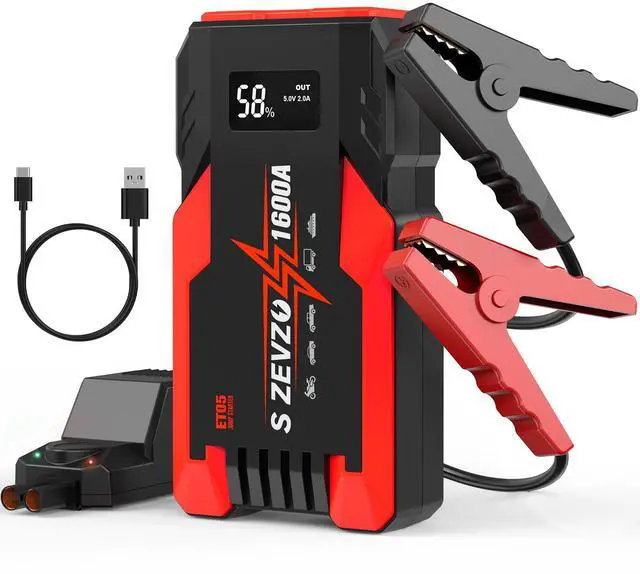 Main image of SZEVZO 1600A 8000mAh Car Jump Starter Booster Jumper Box Power Bank Battery Charger