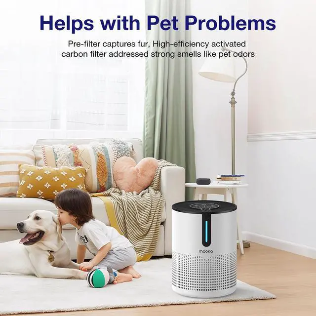 Alt view image 3 of 7 - MOOKA HEPA Air Purifier Air Cleaner for Smoke Mold Odor Dust Home Room Office Usage