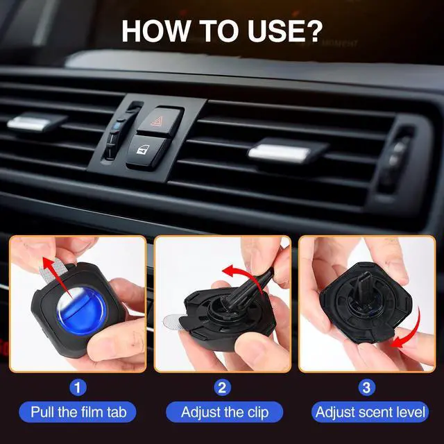Alt view image 7 of 7 - S ZEVZO 6 Clips Car Ocean Scent Car Air Freshener Car Vent Clip, Long Lasting, 4ML/Pc