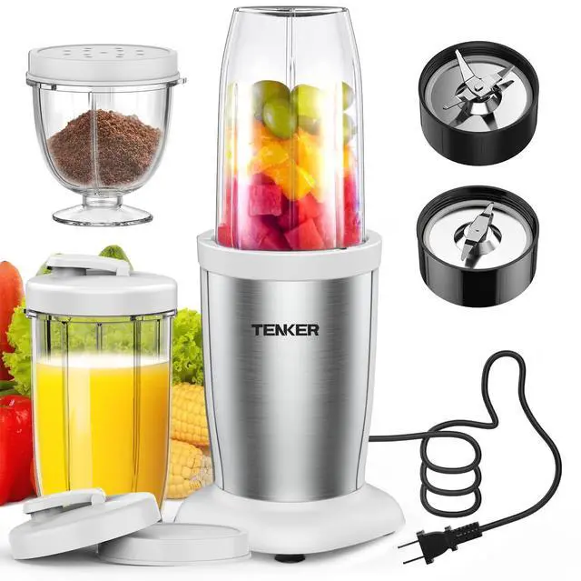 Main image of TENKER Personal Smoothie Blenders Juice Shakes 900W Juicer Maker Countertop Blender White